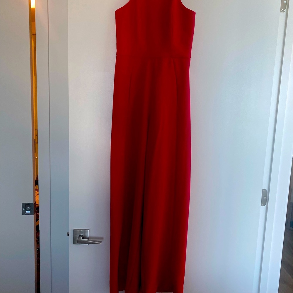 Black halo red jumpsuit size 4